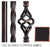 Iron Newel Mount Kit with Flat Shoe for 1-3/16" sq.