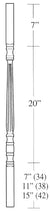 5205 Fluted Square Top Baluster
